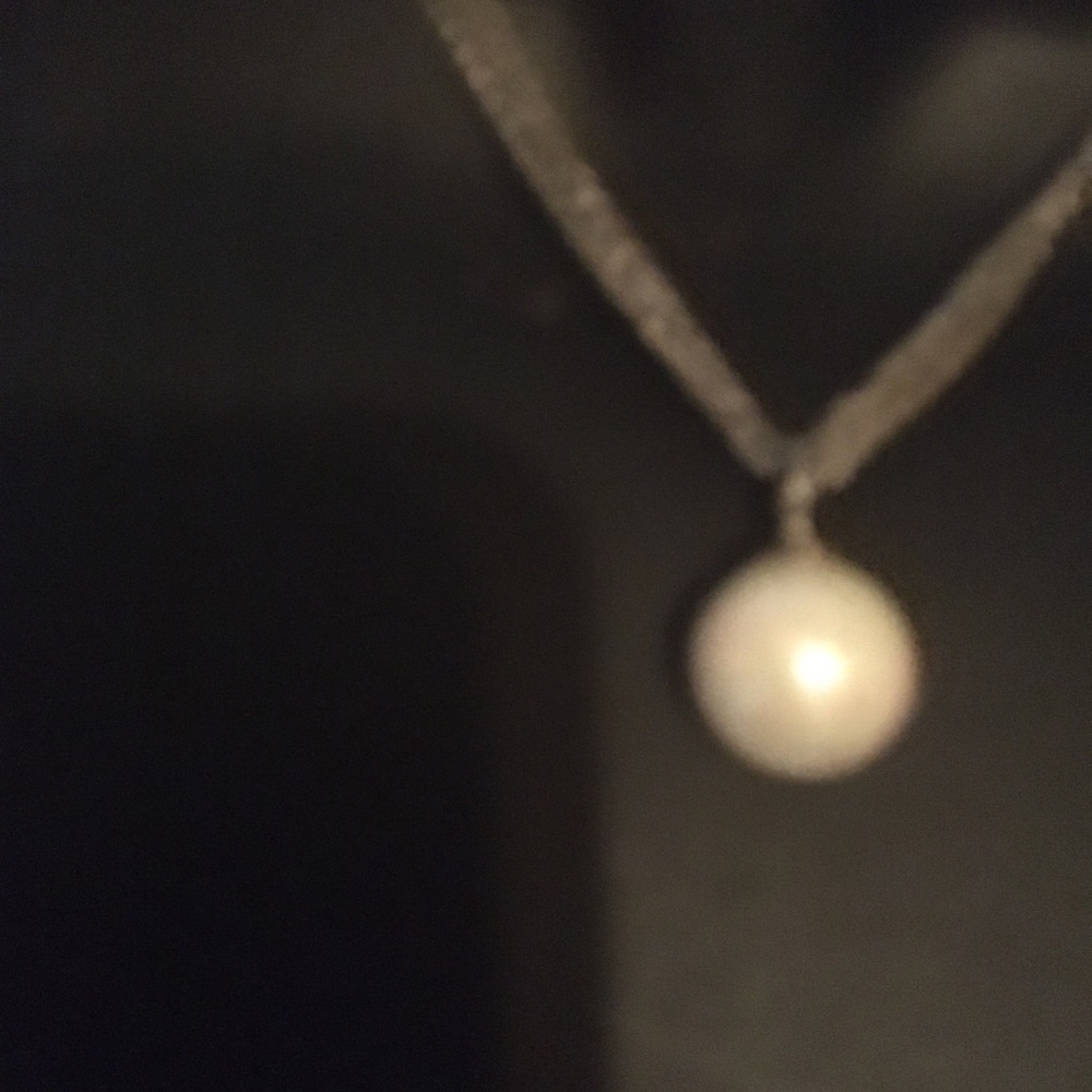 Pearl broche @ pair of pearl piercing earrings